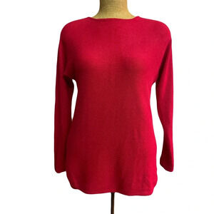 Michael Kors women’s red long sleeve knit sweater (tunic) zip back size small